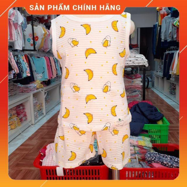 Bộ cotton giấy sát nách hình họa tiết bé trai/bé gái size 1-5t.