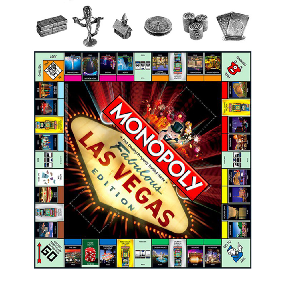 Bộ Board Game Monopoly Cờ Tỷ Phú Phiên Bản Las Vegas Cao Cấp