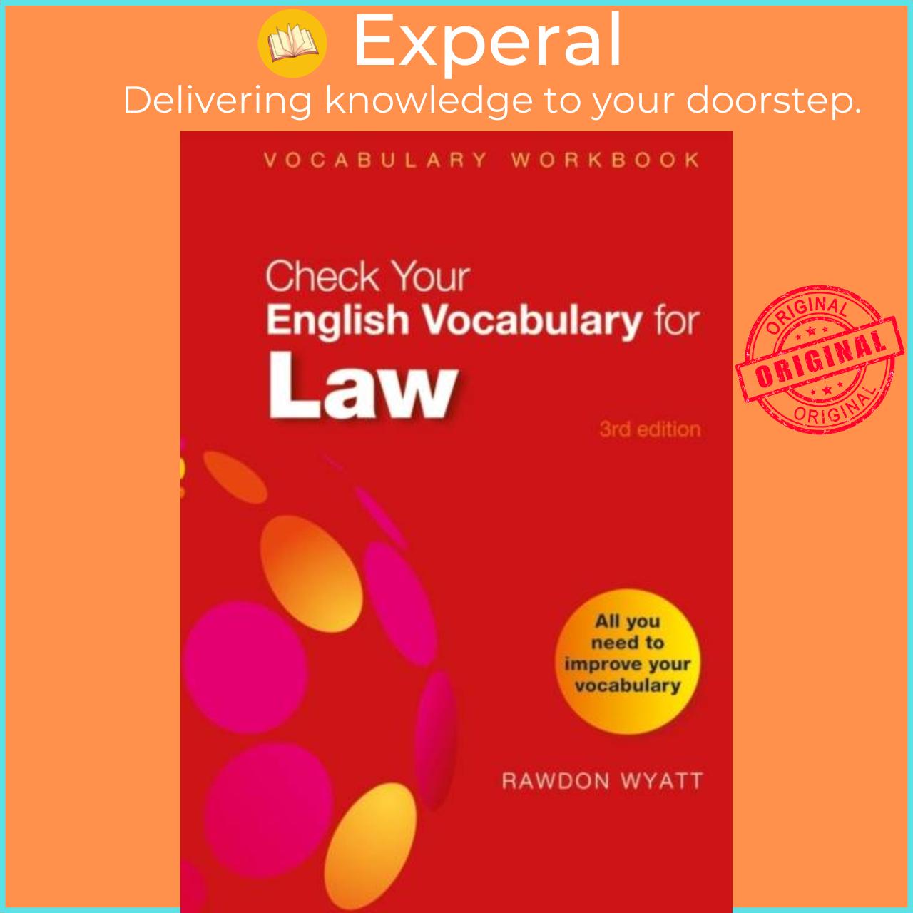 Sách - Check Your English Vocabulary for Law - All you need to improve your voca by Rawdon Wyatt (UK edition, paperback)