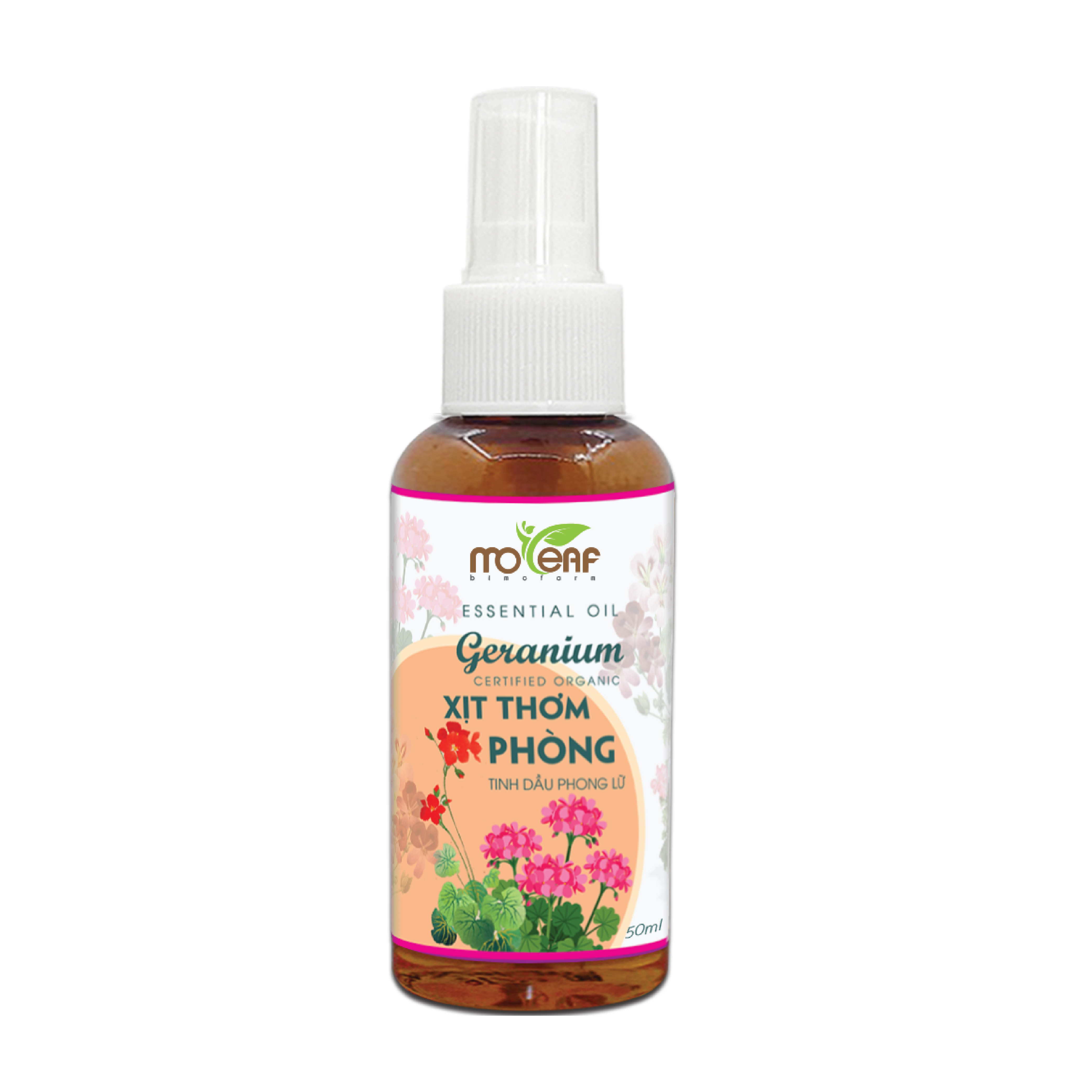 Xịt Thơm Phòng Tinh Dầu Hoa Phong Lữ Moleaf Thơm Mát Hỗ Trợ Giải Cảm Đuổi Muỗi Đuổi Con Trùng 250ml