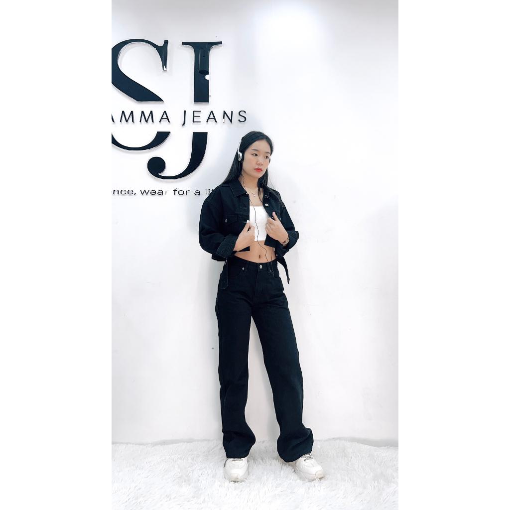 Quần Jeans Ống Suông P16_SAMMA JEANS - BLACK