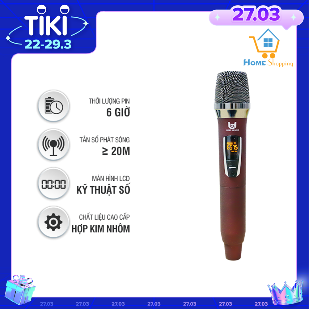 Micro Không Dây B&amp;D Hát Karaoke Cực Hay Model W301A &amp; W301, Tần Số UHF - Hàng Chính Hãng