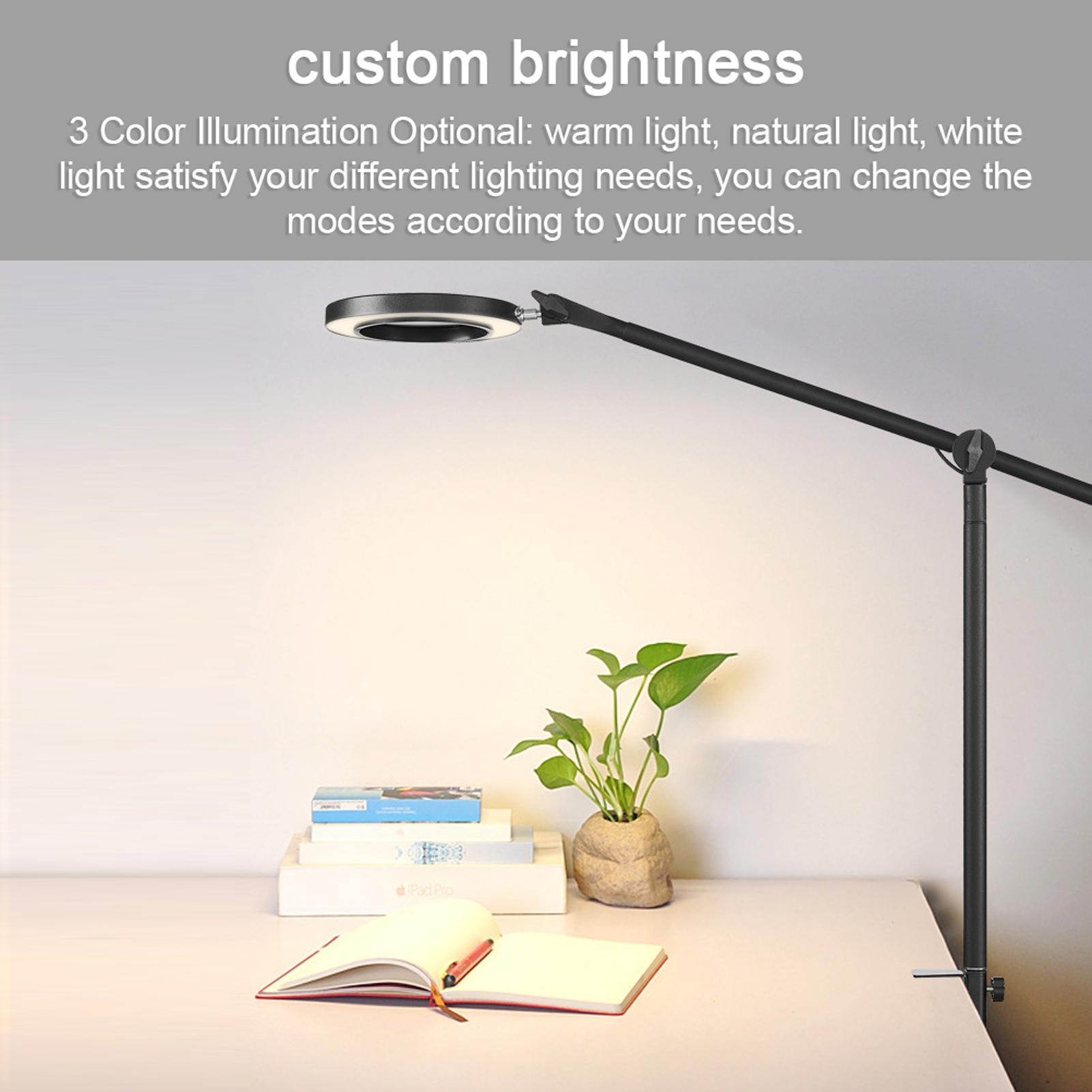 USB Power Supplys 5X Magnifying with LED Desk Lamp Home Bedroom Office Reading Lamp Study Lamp Close Work Repairs Crafts Reading Multifunctional Lamp Angle Adjustable Arm Three Dimming Modes 10 Levels Brightness Adjustable