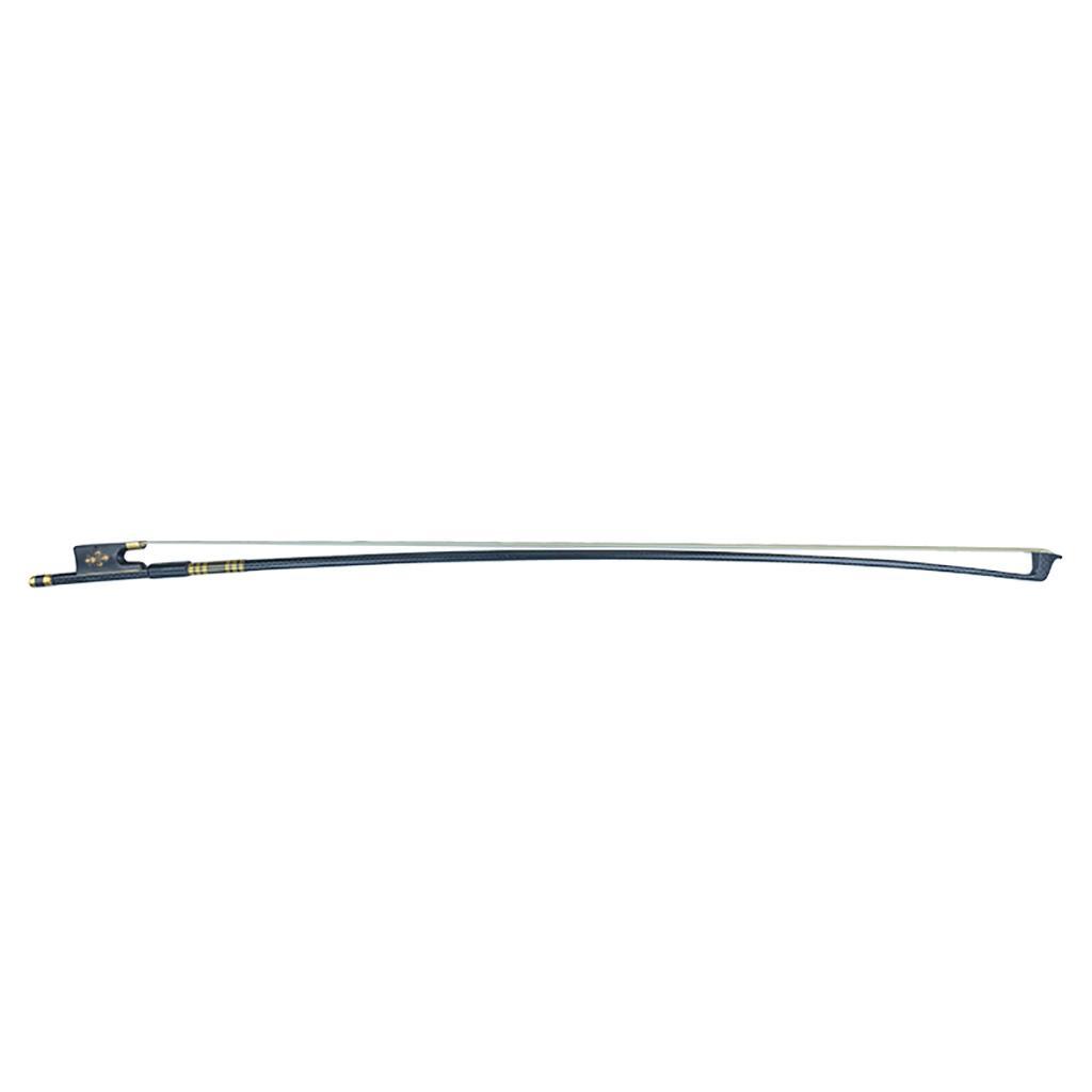Complete 4/4 Carbon Fiber Violin Bow with Russian Mongolian Ebony Curl