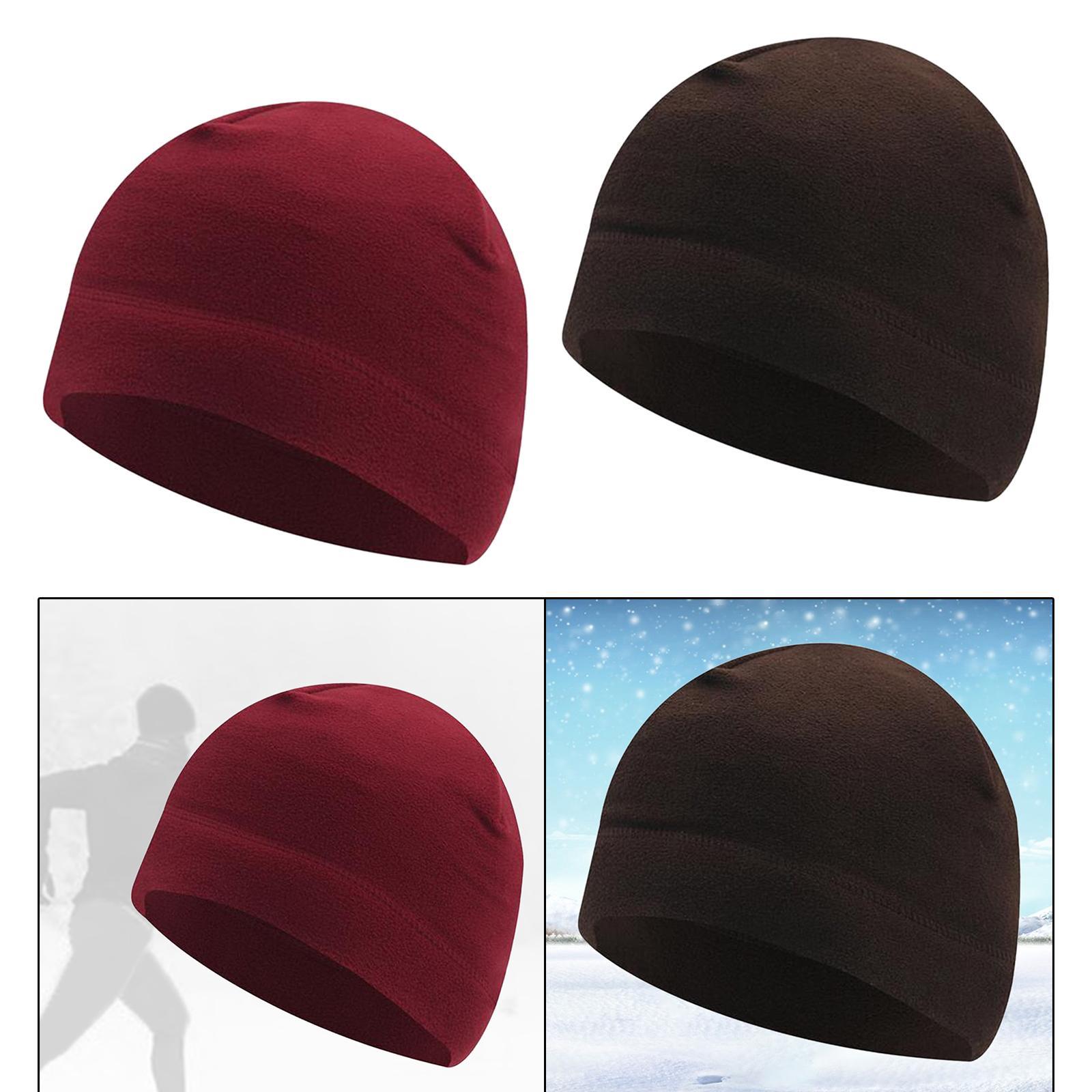 2pcs Thickened Lightweight Winter Beanie Skull Hats for Outdoor Cycling Biking