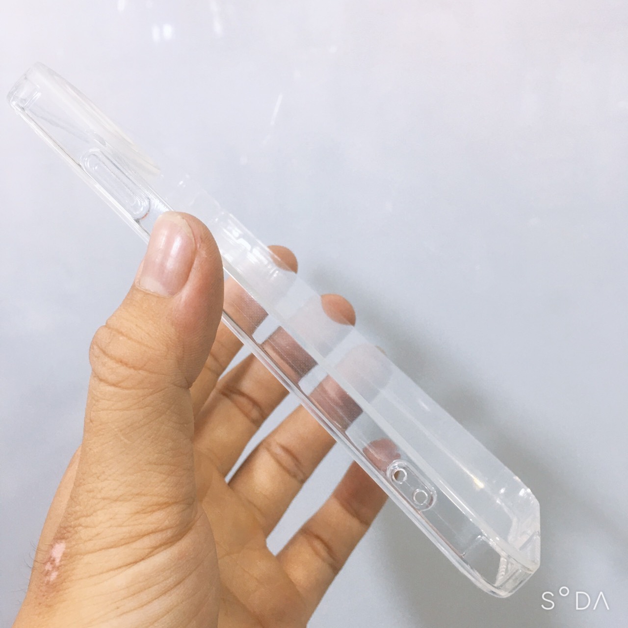 Ốp lưng dẻo trong suốt viền vuông bảo vệ camera dành cho iPhone Xs Max