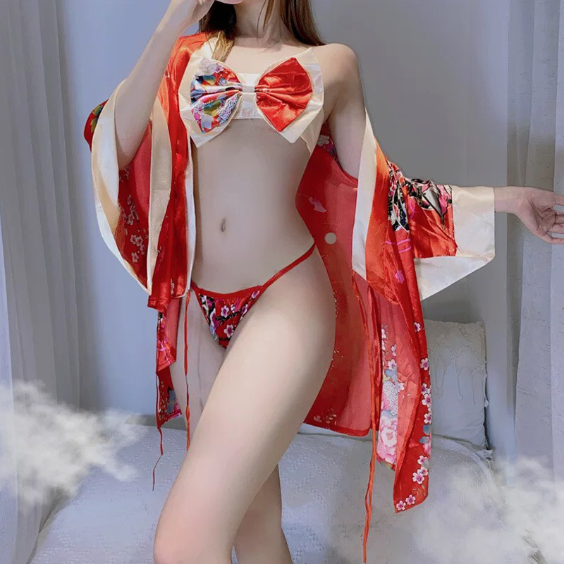 Váy ngủ cosplay lụa phong cách nhật cao cấp Q41 - Đầm ngủ nữ cosplay sexy gợi cảm - Đồ ngủ cosplay - Đồ ngủ nữ mạc nhà