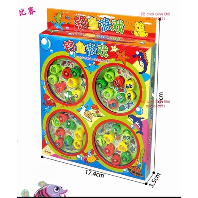 Đồ chơi câu cá - hộp 4 hồ có nam châm