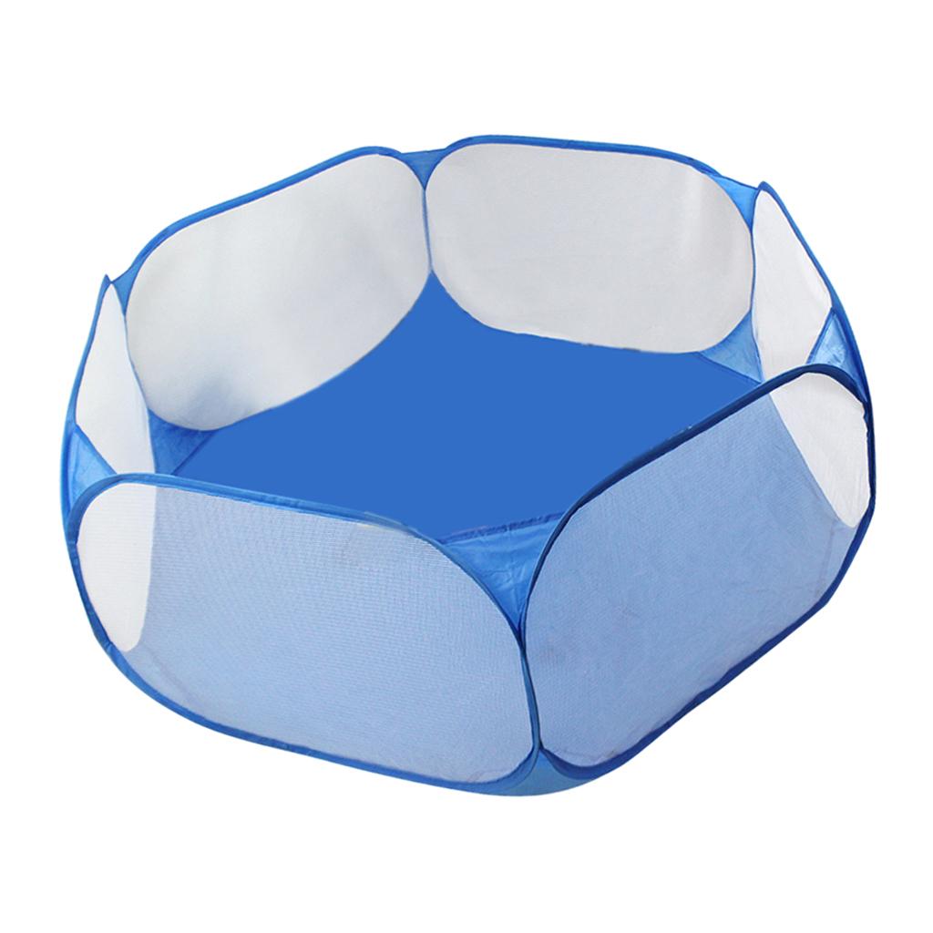 2x Foldable Play Pen Cage For Hamster Rabbit Guinea Pig Gerbil Mice Sky Blue
