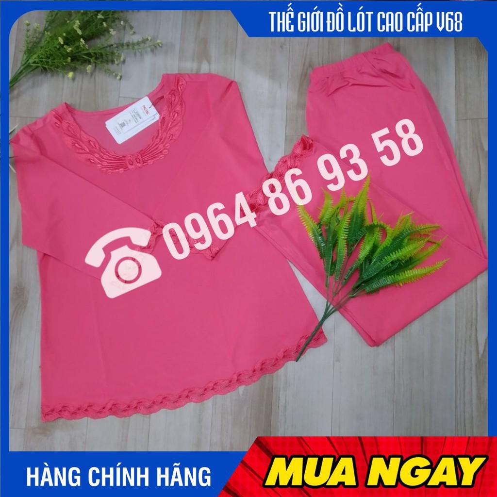 Bộ quần áo nữ ngủ mặc nhà tay lỡ, quần dài thun lạnh Paltal 130708