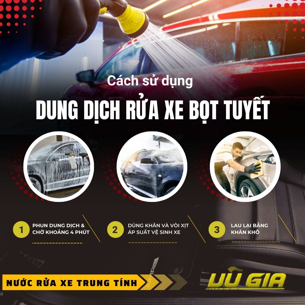 Nước rửa xe bọt tuyết UNITECH (Can 1 lít) | Siêu đậm đặc, pH trung tính chống phai màu sơn xe tuyệt đối, hương thơm dễ chịu