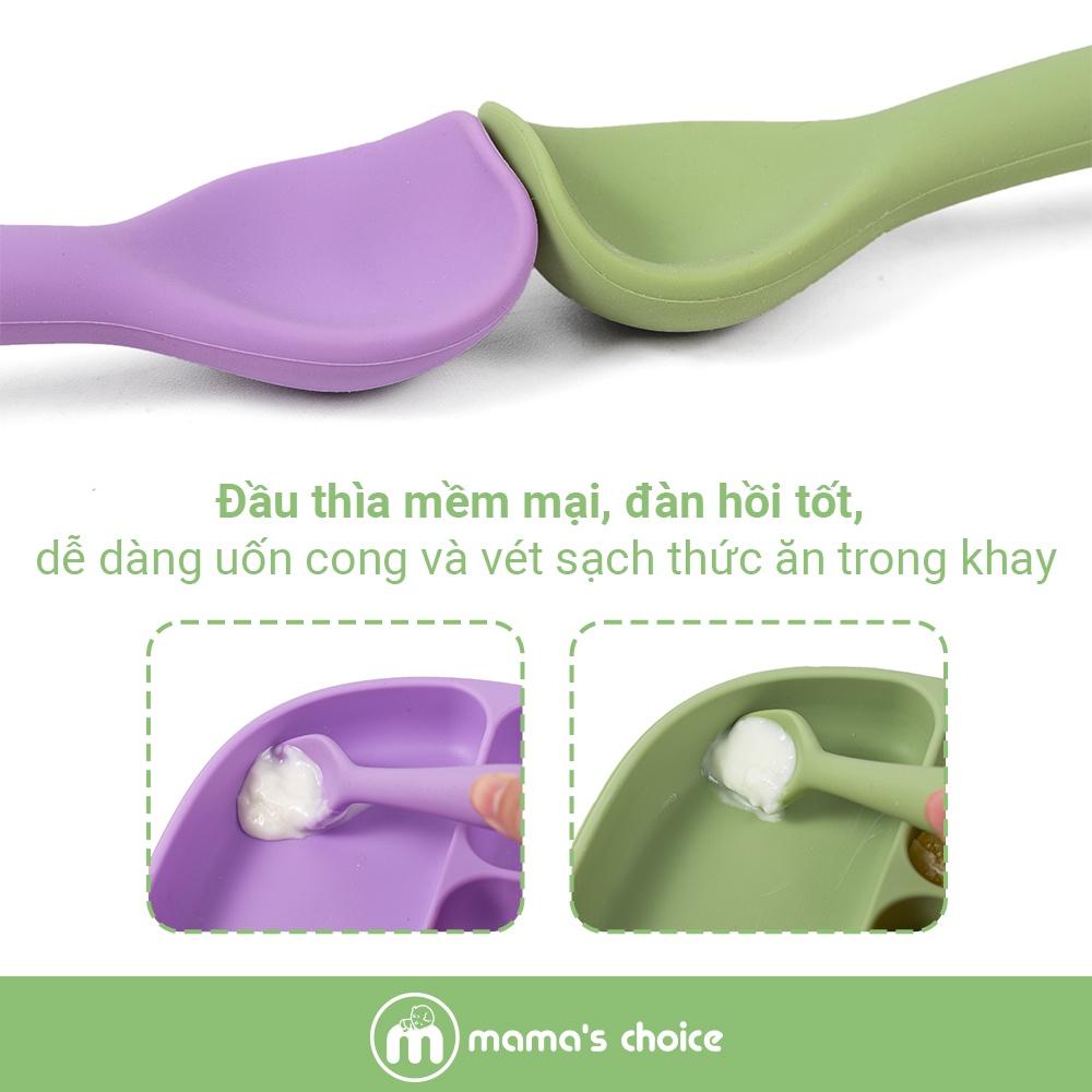 Thìa Ăn Dặm Silicone Mama's Choice 2023, Chất Liệu Mềm Mại và An Toàn Kiểm Định Quốc Tế Bureau Veritas