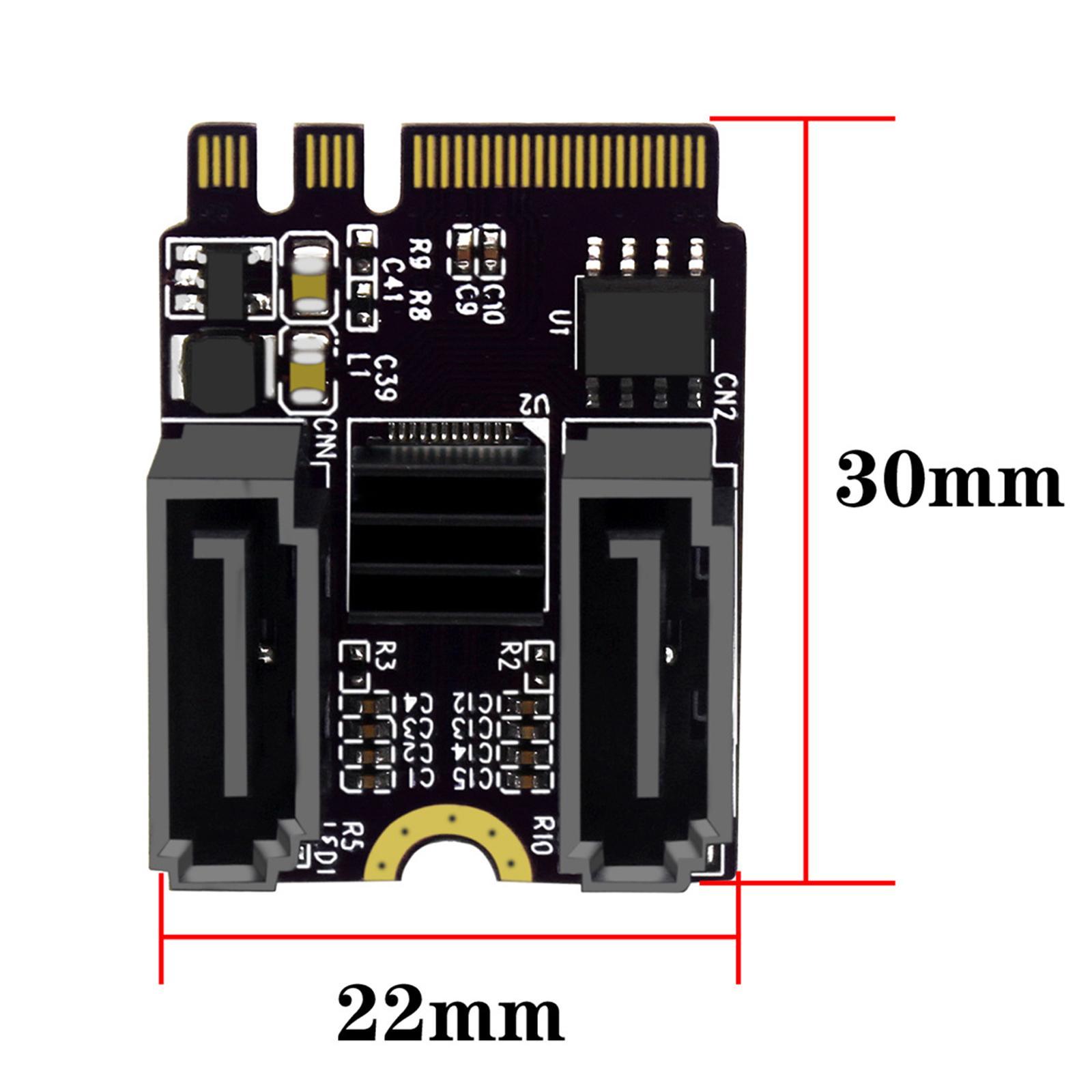 M.2 to SATA Hard Disk Adapter Card, PCIe3.0 Hard Drive, A+E M2 ,A+E Key Jmb582 for PC