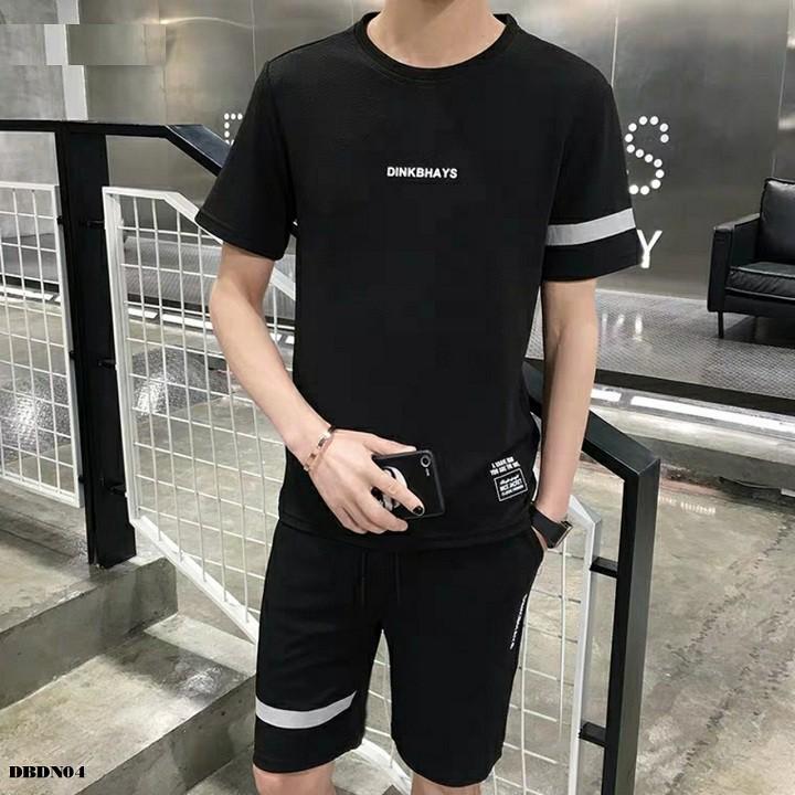 Đồ Bộ Thể Thao Nam Áo Thun Quần Thun In Chữ DRINKBHFKS Giá Tận Xưởng-DBDN04