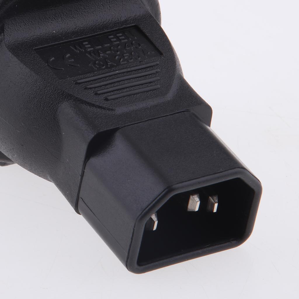 IEC 320 C14 Nam EU Cắm Nữ Bộ Chuyển Đổi Nguồn Điện Adapter
