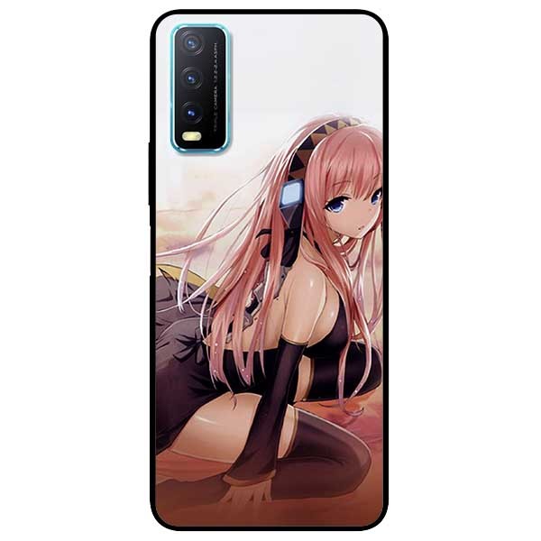 Ốp lưng dành cho Vivo Y20 - Y20s - Y12s mẫu Anime Cô Gái Tất Đen