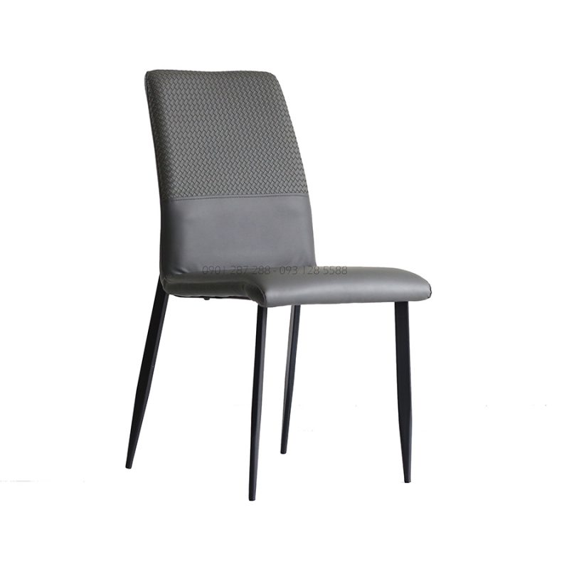 Ghế Bàn Ăn Sang Trọng Salar Chair WC269 - Mặt Nệm Da PU Chống Thấm Ướt - Chân Sắt Sơn Tĩnh Điện Đen Mờ