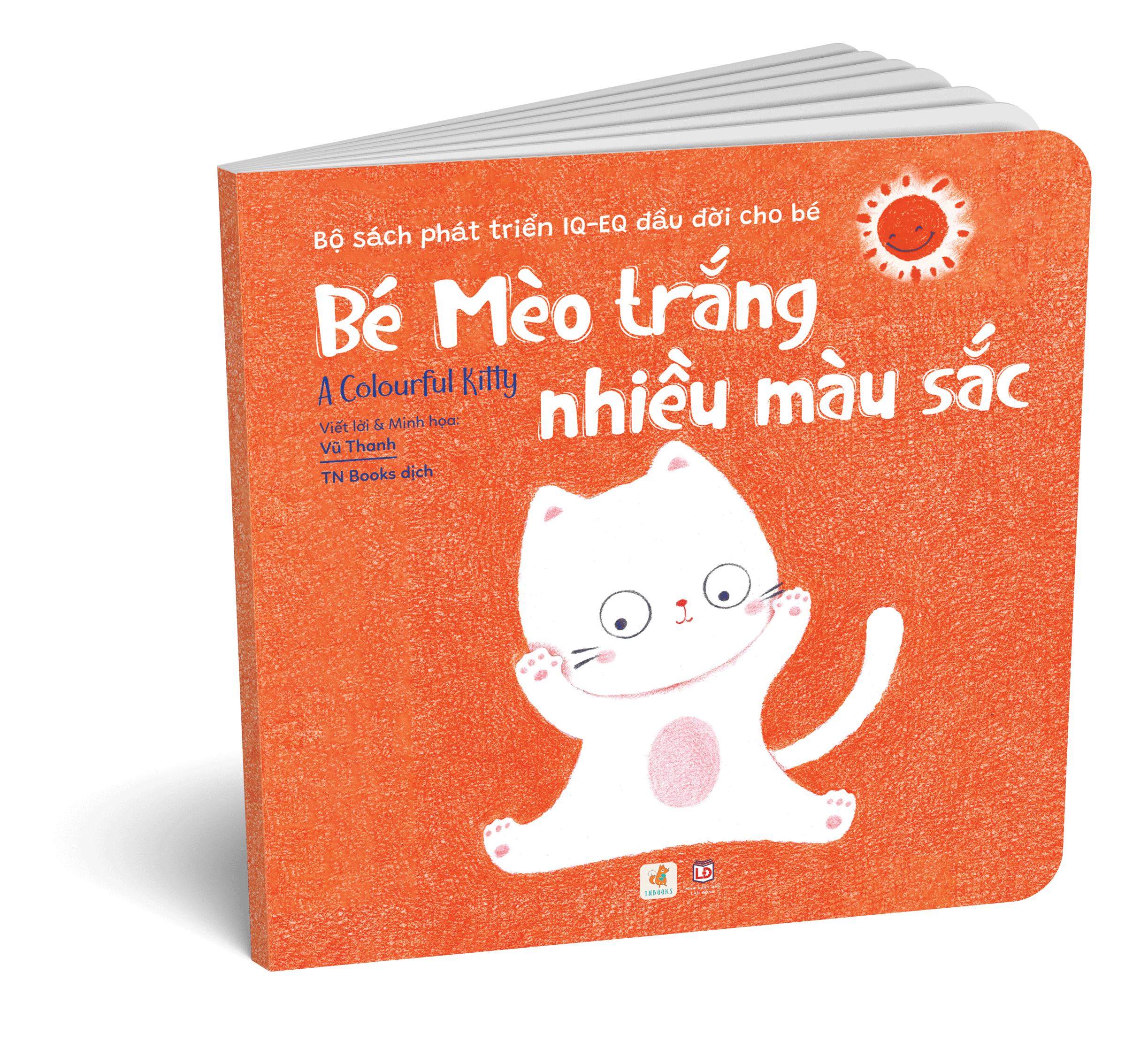 Picture Books Song Ngữ - Bé Mèo trắng nhiều màu sắc – A Colourful Kitty - Bộ Sách Phát Triển IQ-EQ Đầu Đời Cho Bé ( 0-4 tuổi )