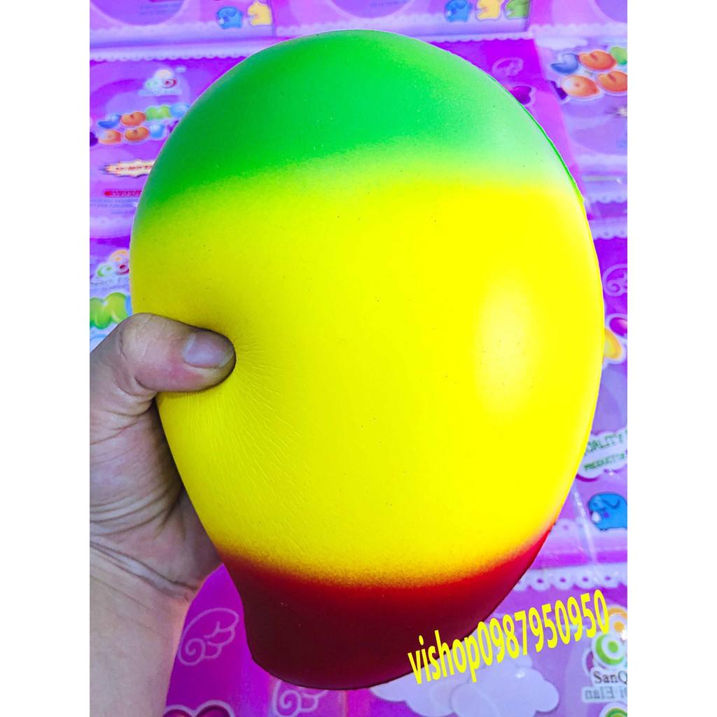 SQUISHY NỬA QUẢ XOÀI 3 MÀU KHỔNG LỒ-SQUISHY NỬA QUẢ THANH LONG KHỔNG LỒ