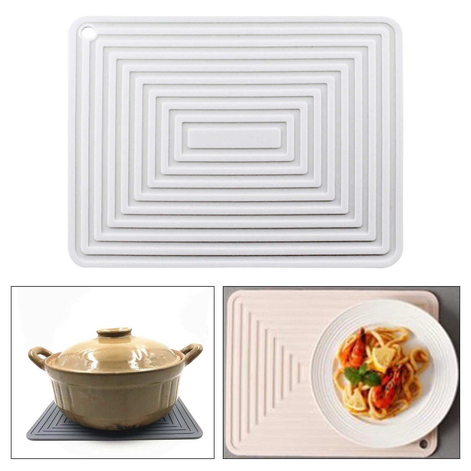 Silicone Dish Drying Mat Heat Resistant Waterproof Dish & Utensil Draining Board Sink Cover