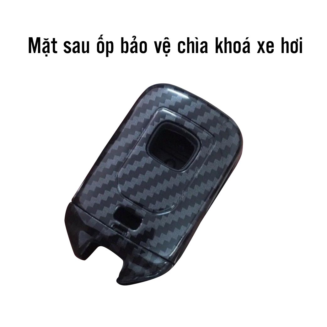 Ốp chìa khóa dành cho xe HONDA 2 nút chất liệu nhựa ABS mạ vân Cacbon - Hàng Chính Hãng