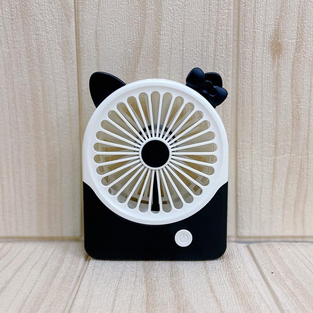 Quạt No.10017 mini cầm tay để bàn 2 tốc độ gió có đèn pin chiếu sáng