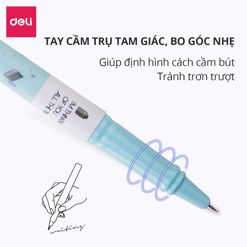 Bút máy học sinh Deli - Họa tiết đáng yêu - Màu ngẫu nhiên - A919