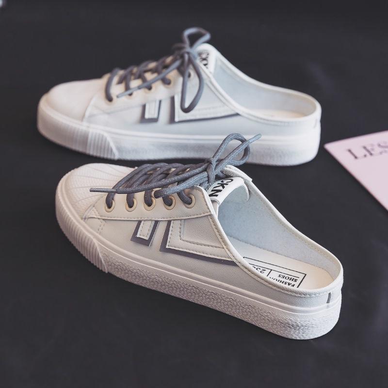 Giày lười vải canvas thời trang mùa thu mới 2021 cho nữ