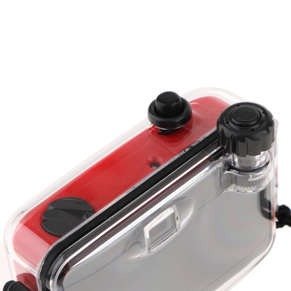 16FT Waterproof 35mm Film Camera with Case for Scuba Diving, Snorkeling Red