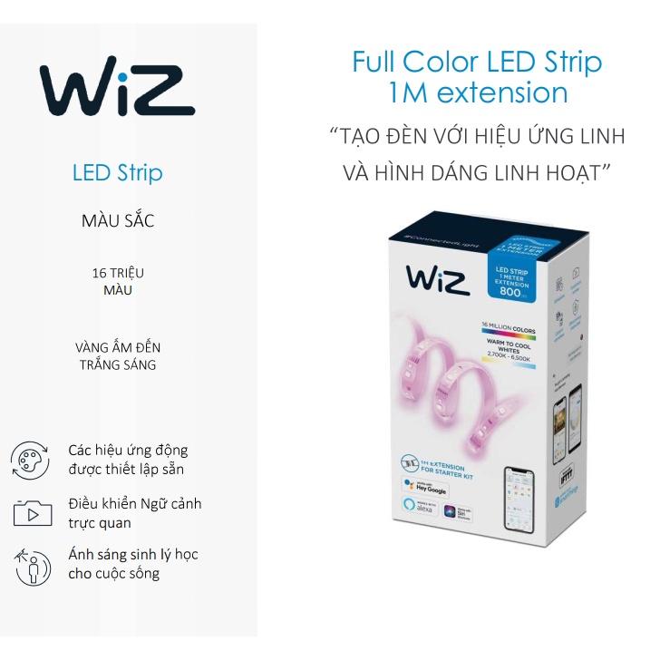 LED dây WiZ Wi-Fi thay đổi nhiệt độ màu 1m 800lm