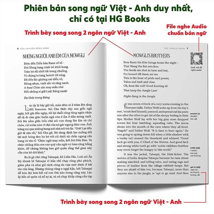 Sách - Câu Chuyện Rừng Xanh - The Jungle Book - Song Ngữ Việt-Anh