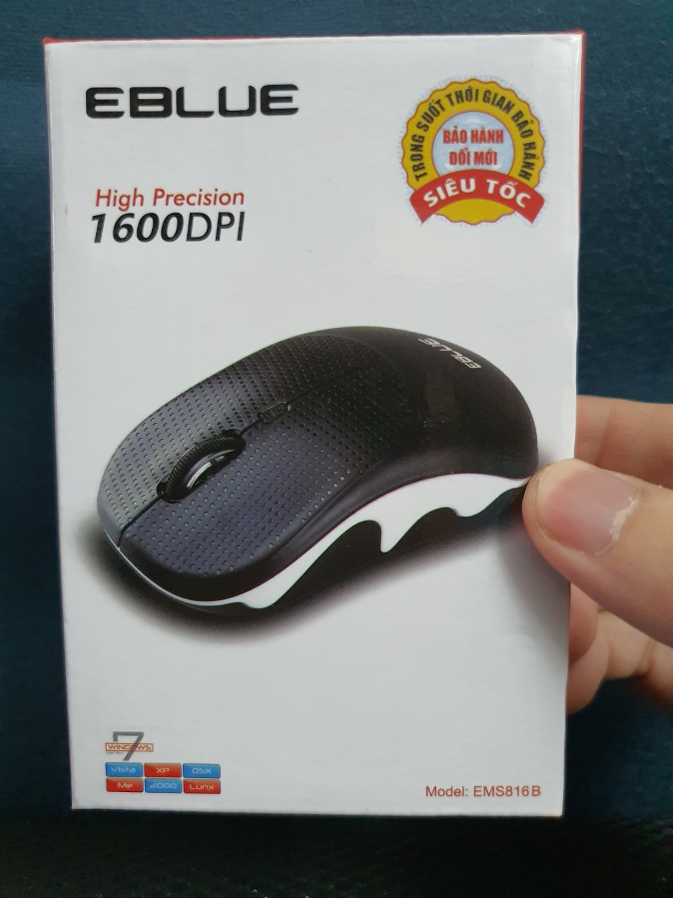 Mouse chuột ko dây Eblue EMS816 1600dpi - Hàng chính hãng
