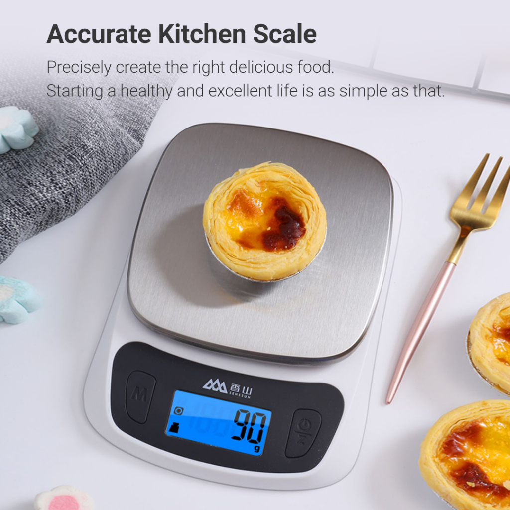 Xiaomi youpin Cân Điện Tử Siêu Mỏng Màn Hình lcd 5kg Tiện Dụng Cho Nhà Bếp