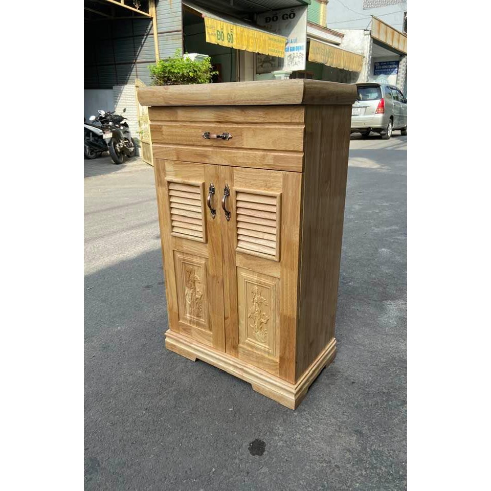 Tủ giày dép gỗ cao su ngang 60 cm