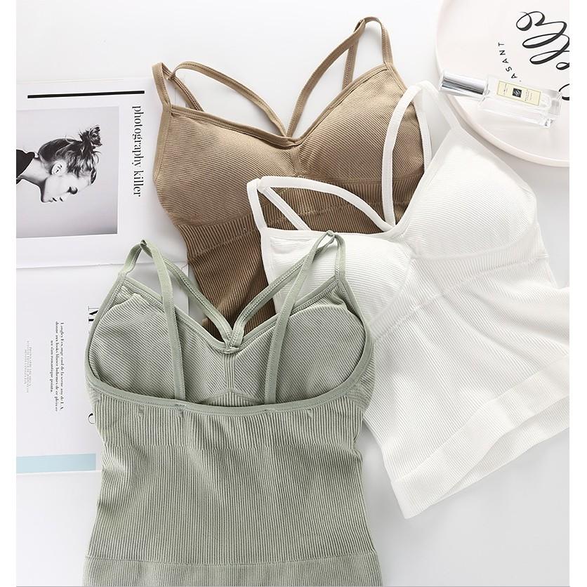 Áo Bra Cotton Dáng Dài Đệm Bàn Tay Cao Cấp BR22