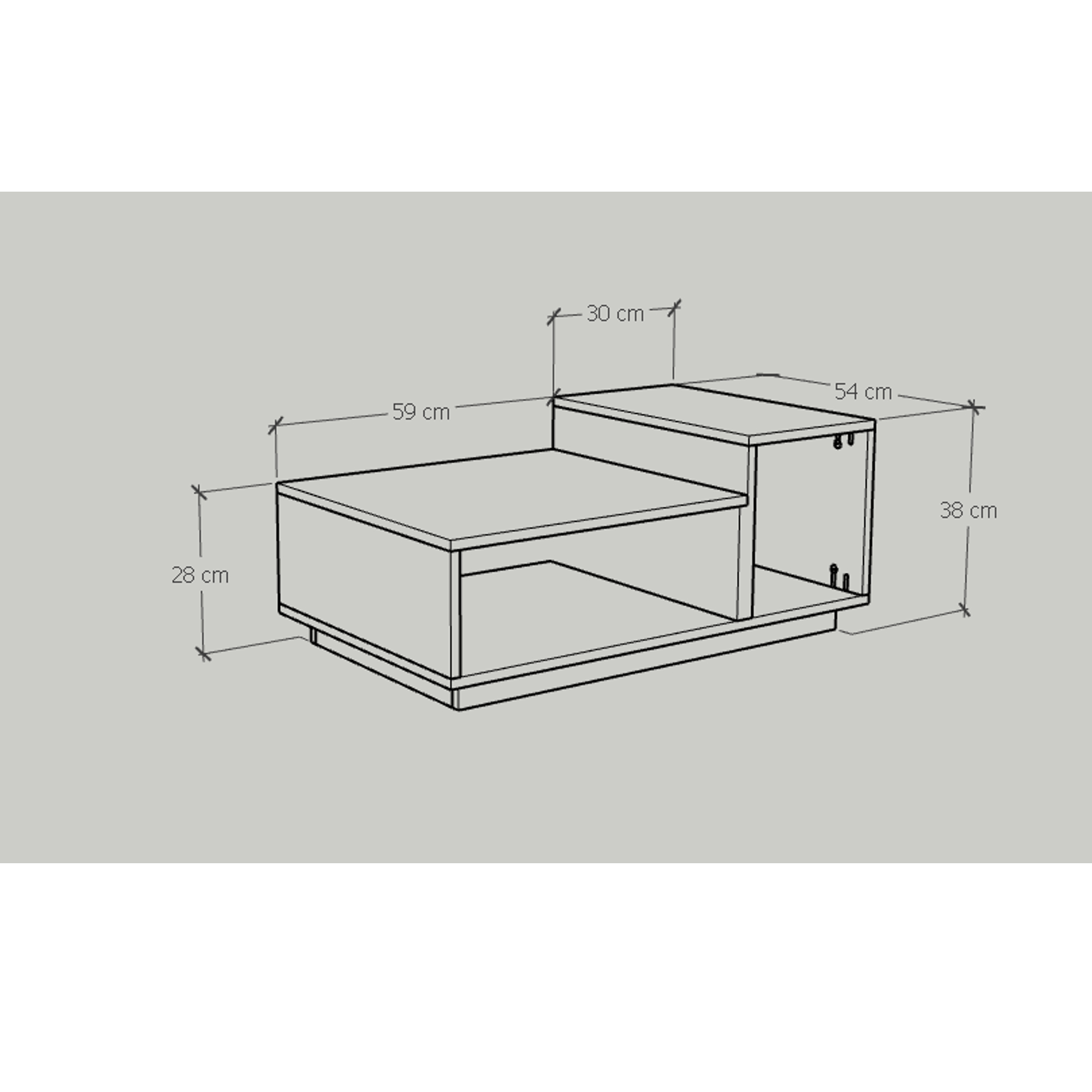 [Happy Home Furniture] ZANE , Bàn cà phê , 89cm x 54cm x 38cm ( DxRxC), BAN_049