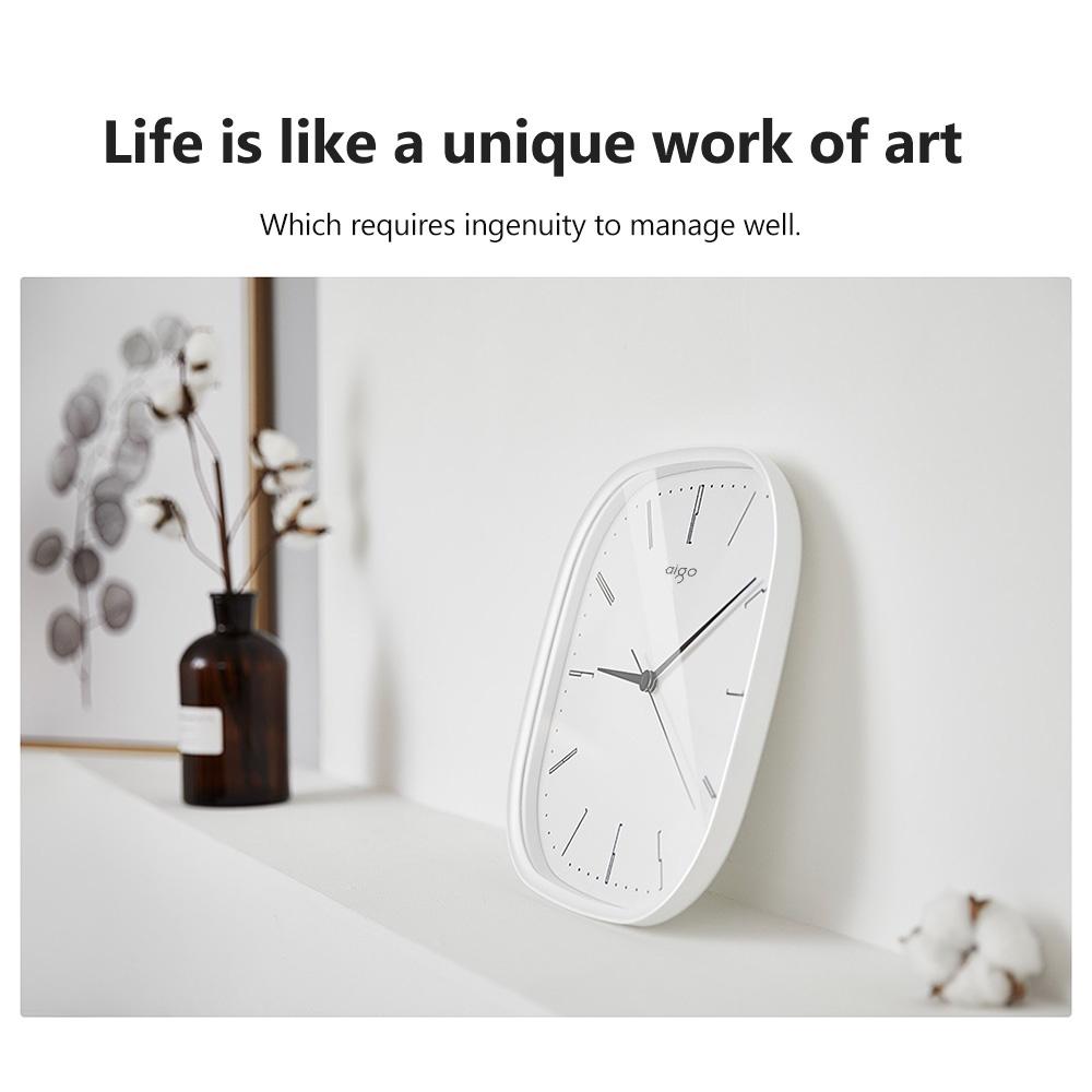 Đồng hồ treo tường Xiaomi Youpin Aigo siêu mỏng thời trang dành cho trang trí phòng khách-Hàng chính hãng