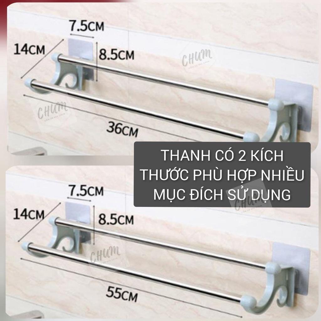 THANH TREO KHĂN INOX ĐÔI DÙNG TRONG NHÀ TẮM
