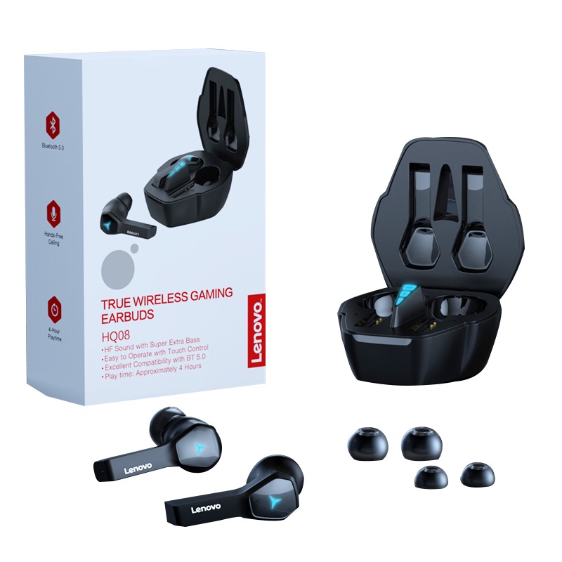 Tai nghe Bluetooth Lenovo HQ08 TWS chống nước HiFi Âm nhạc ,chơi game Tai nghe thể thao Bluetooth không dây-Hàng Chính Hãng