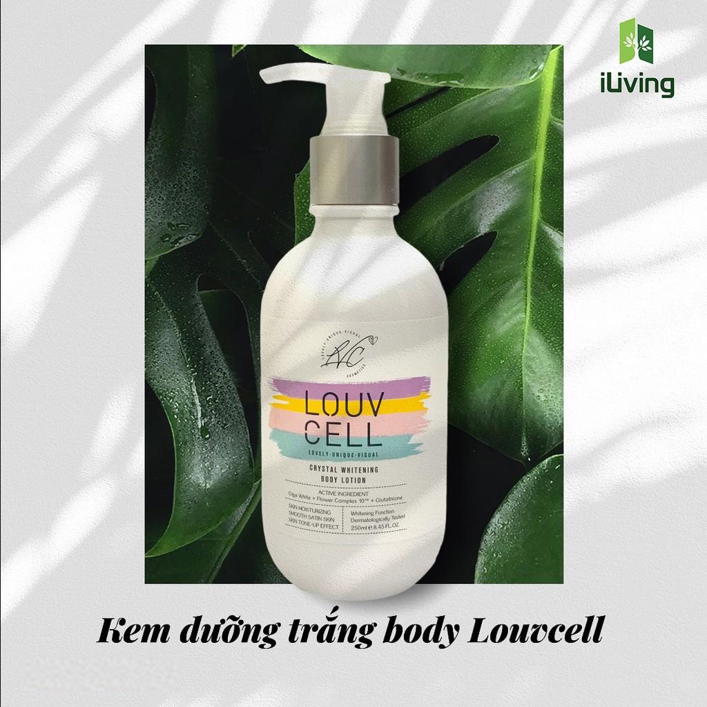 Kem dưỡng ẩm trắng da body Louv Cell Crystal Whitening Body Lotion 250ml LOUDTB250