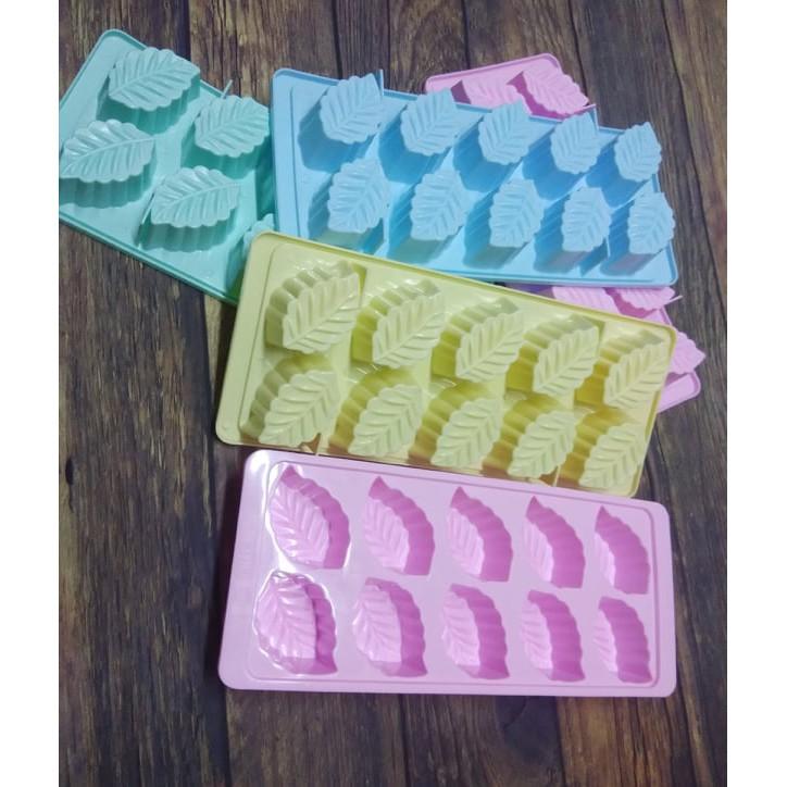 COMBO 5 KHAY LÀM ĐÁ, THẠCH RAU CÂU HÌNH CHIẾC LÁ