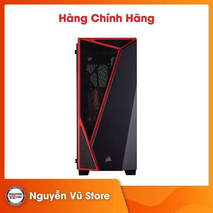 Thùng Máy Corsair Carbide Spec-04 Mid-Tower Termpered Glass, Black & Red_CC-9011117-WW - Hàng Chính Hãng