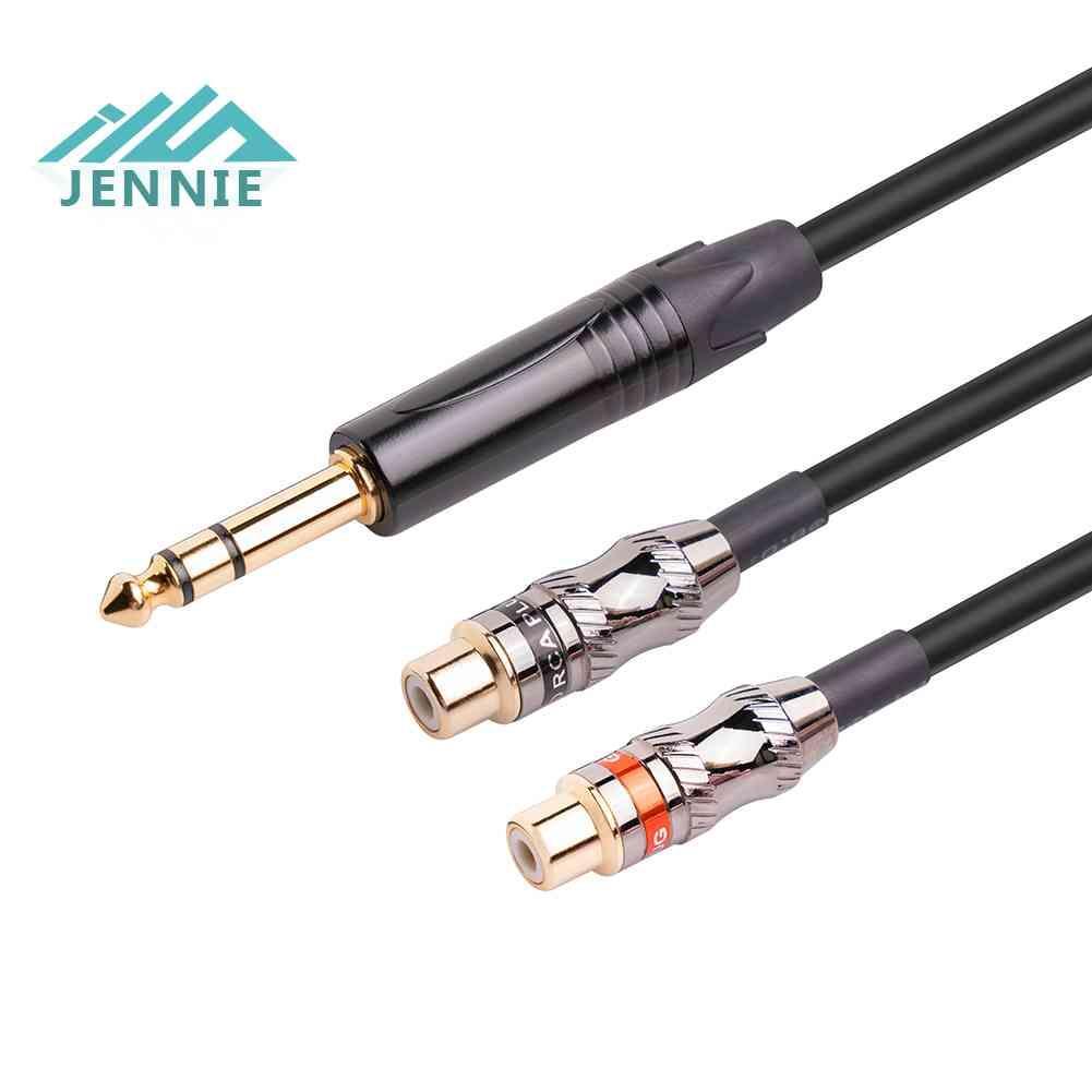 Cáp Chia Audio 6.35mm ĐầU CắM Sang Lỗ CắM 2RCA Mạ VàNg 24k Connec