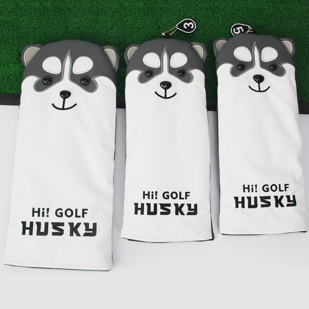 3 Pack Golf Club Headcover, Performance PU Golf Head Cover for Wood Drivers