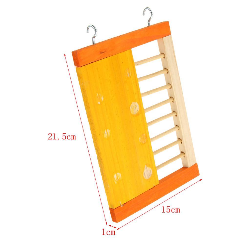 Pet Hamster Toys Natural Wooden Colorful Jumping Climbing Ladder Fun Toy