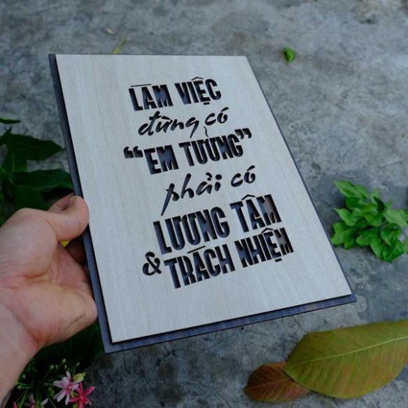 Tranh động lực CARINA T002- Làm việc đừng có em tưởng phải có lương tâm trách nhiệm