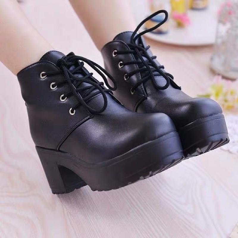 - creamy boots - bốt cao gót thấp top selling products siêu xinh