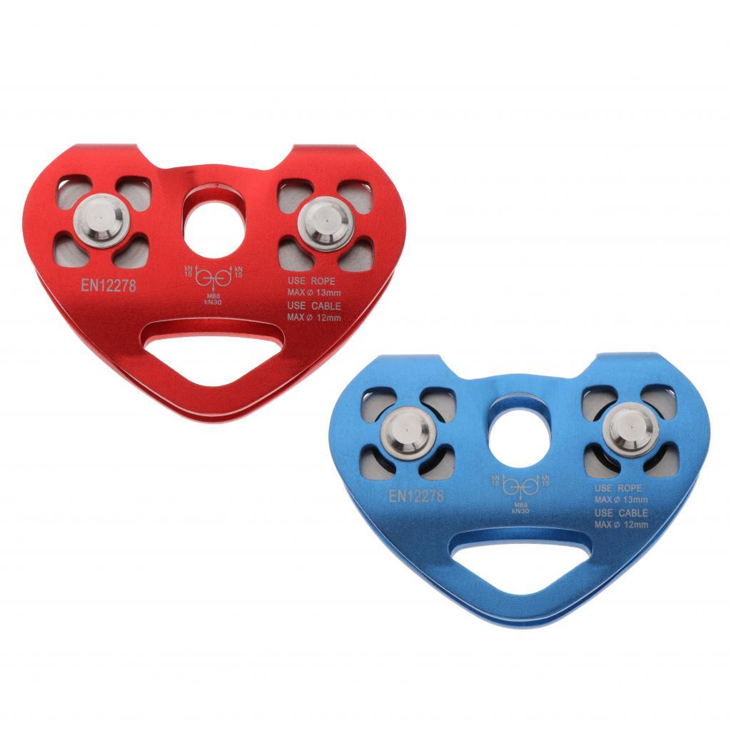 Tandem  Dual Pulley 30KN Climbing Mountaineering Buckle Carabiner Hook