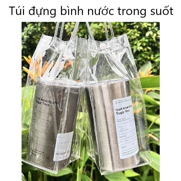 Túi Trong Suốt Đựng Bình Giữ Nhiệt/ Ly Giữ Nhiệt