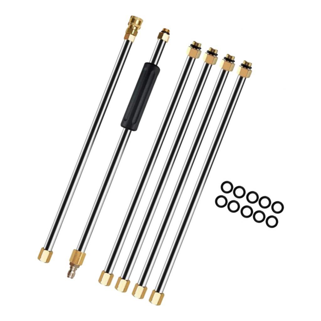 6pc/set Steel 1/4 Quick Connect Rod Wand for Pressure Washer Machine Parts